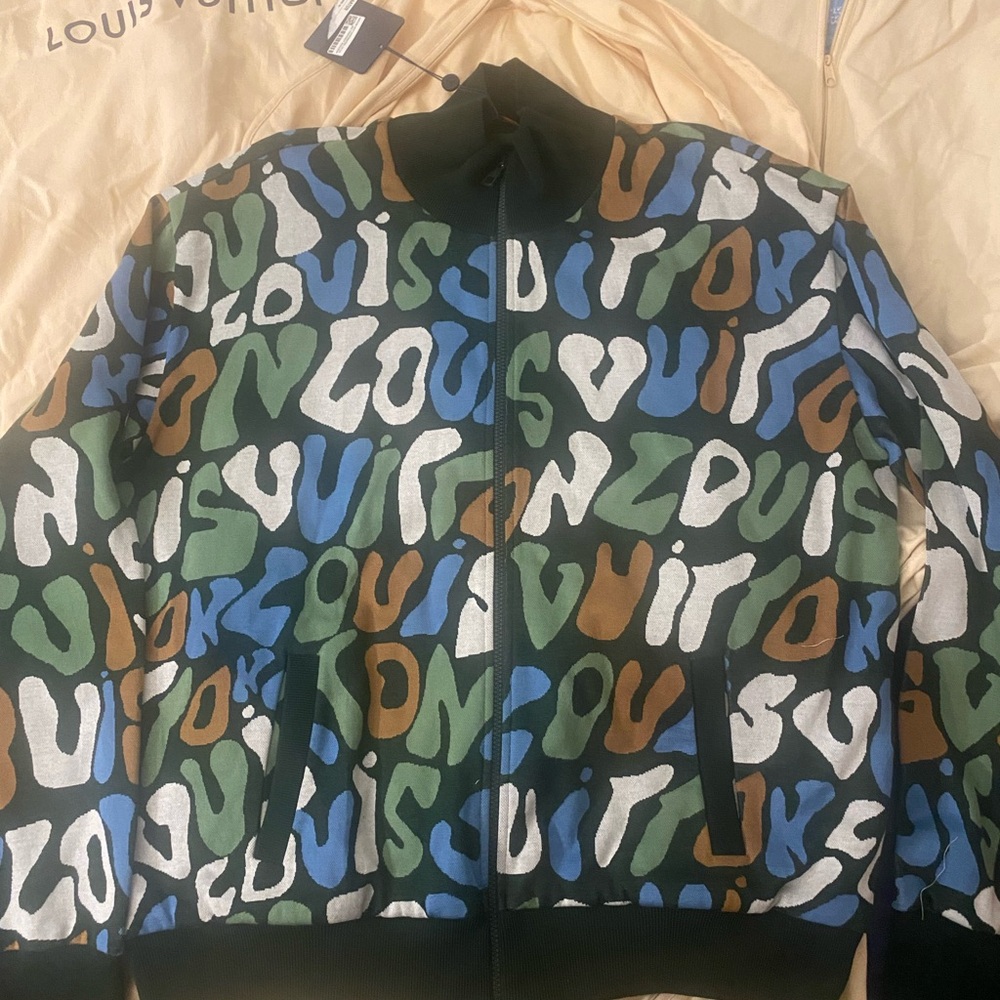 Louis Vuitton Vibrant  Multicolor Camo Track Suit Jacket